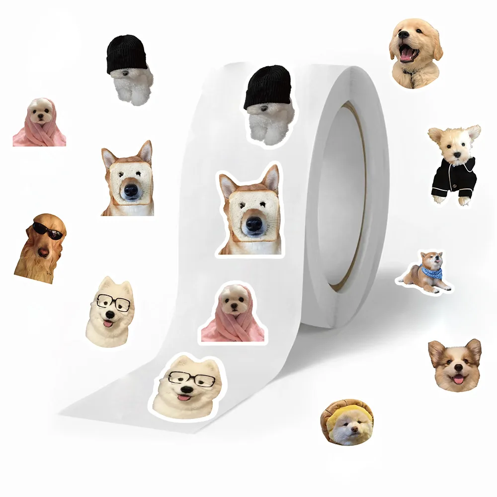 500 teile/rolle Lustige Hunde MEME Cartoon Graffiti Aufkleber DIY Telefon Gitarre Laptop Notebook Koffer Wasserdichte Aufkleber Kinder Spielzeug