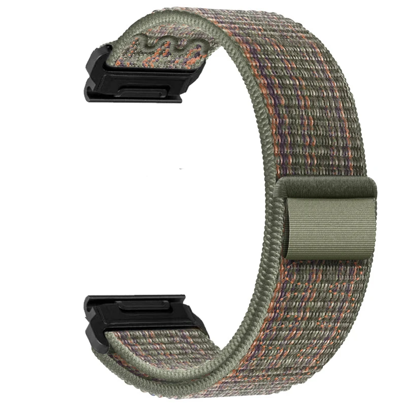 Quickfit 20 22 26 mm Nylon Loop Strap For Garmin Watch Fenix 5 6 6S 7 Pro 7S 7X 8 AMOLED 43 47 51 Enduro 1 2 3 Approach S70 Band image 3
