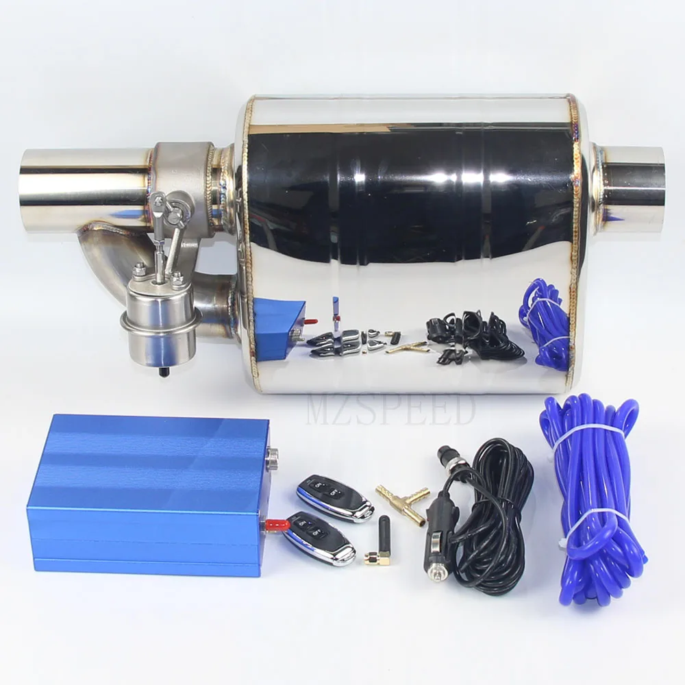 

2" 2.5" 3'' Inch Exhaust Muffler With Dump Valve Stainless Steel Electric Exhaust Cutout Remote Control Set Control