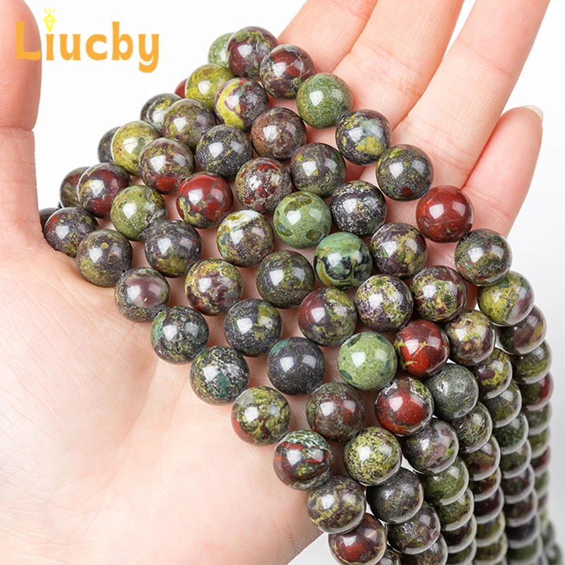 Natürliche Drachenblutsteinperlen für Schmuckherstellung DIY Frau Zubehör Charm Armband Creolen 15" Strang 4/6/8/10/12mm – Detail 3