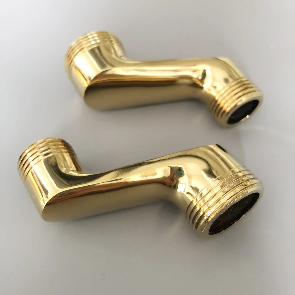 2 Pcs Luxury Gold Color Brass Bathroom Fitting Claw Foot Bathtub Faucet Adjustable Swing Arms Nba179