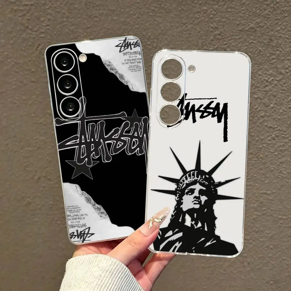 Brands S-stussyes-S Luxury Phone Case Transparent Silicone Soft For SamsungA10,12,20,21S,30,31,40,50,51,52,70,71