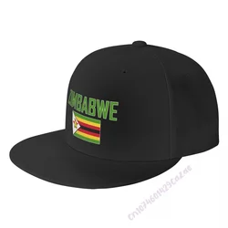 ZIMBABWE Flag Flat Brim Baseball Cap Breathable Adjustable Men Women Outdoor Hip Hop Hat For Gift
