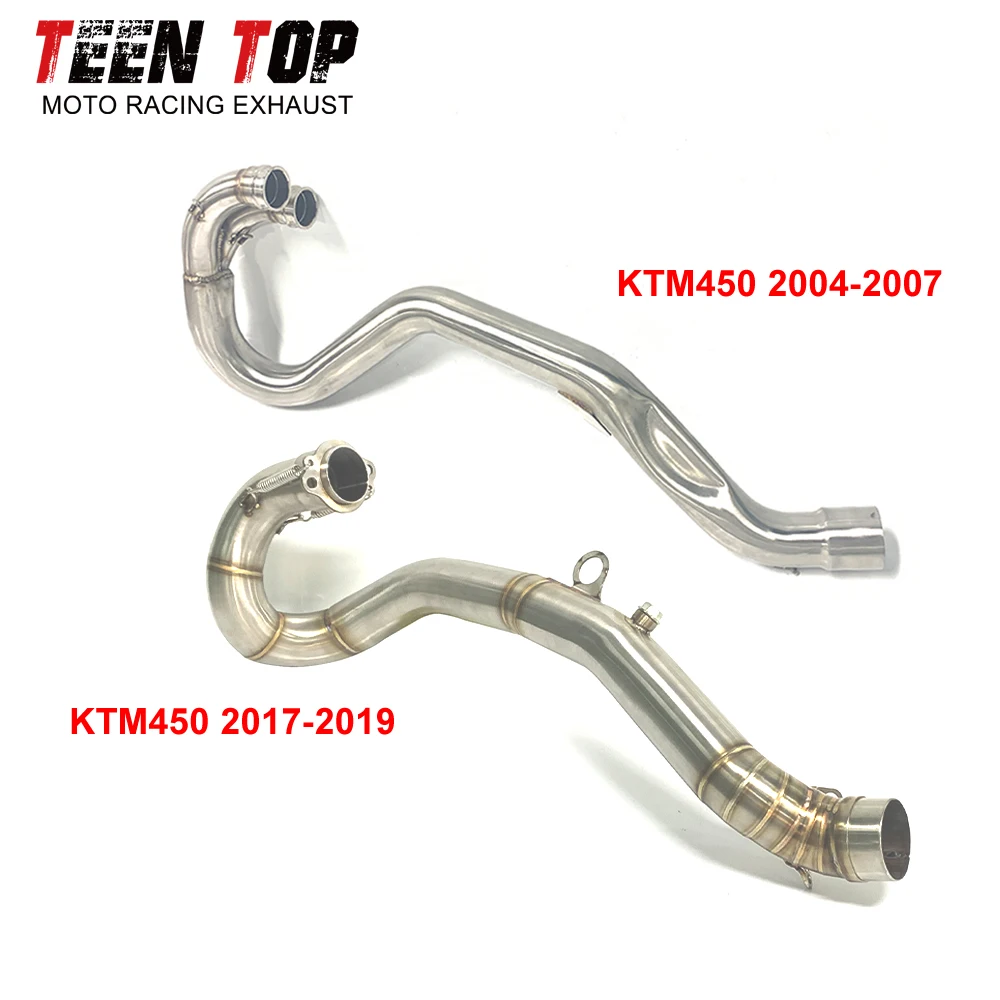 Motorcycle Exhaust Elbow For KTM 250/400/450 EXC 450 SX/SXS/XC Offroad Bike Exhaust Stainless Connect Tube 525 EXC 2004-2007