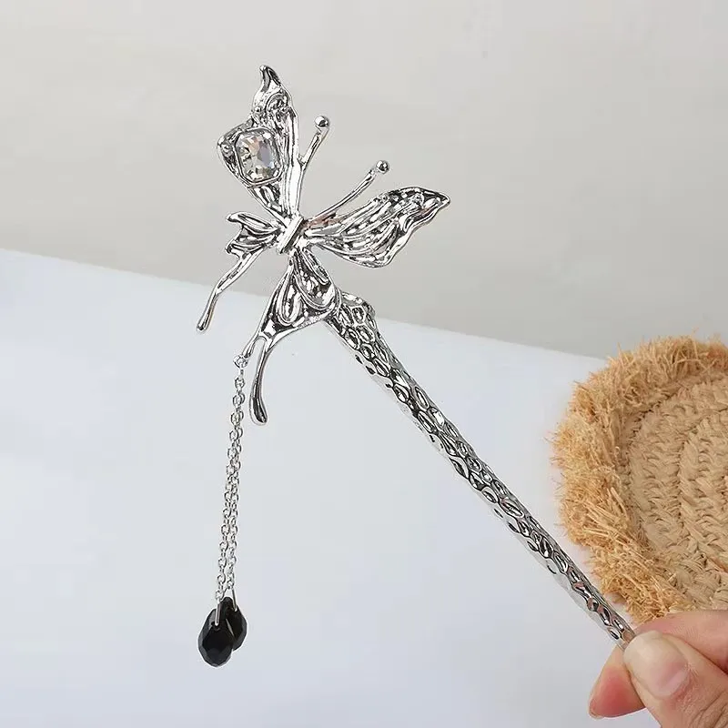 Vintage Chinese Style Hanfu Hair Stick Women Metal Glaze Hair Fork Hair Chopsticks Hairpin Woman Hair Jewelry Accessories