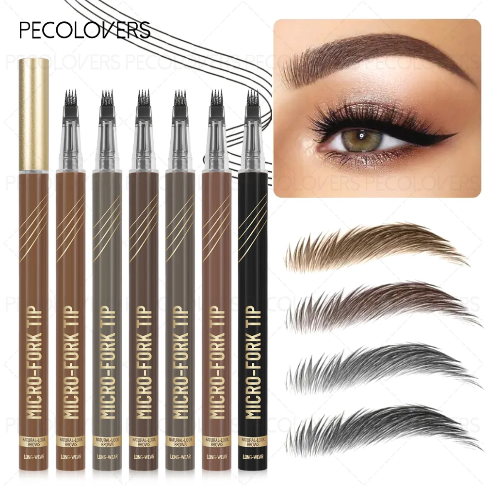 1PC Quad-fork Eyebrow Pencil, Waterproof and Sweat-proof, Quick Drying, Women's Gifts, Daily Use