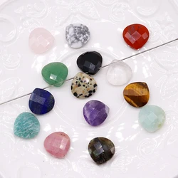 2pcs Natural Stone Pendant Faceted Water Drop Lapis Lazuli Quartzs Pendants for Jewelry Making DIY Women Necklace Earring Gifts