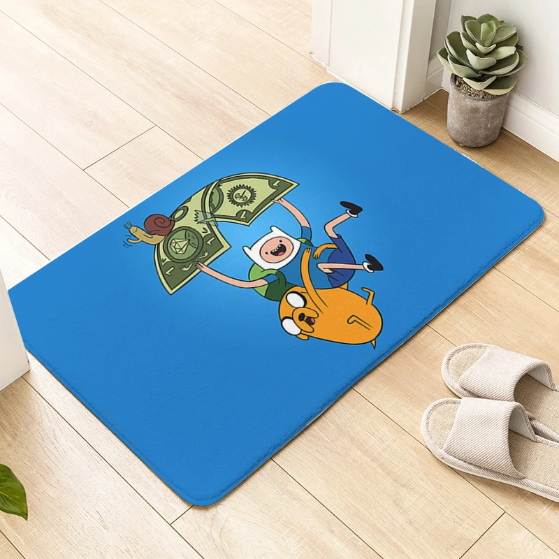 

Door Mat D-Adventures Time Living Room Balcony Hallway Bedroom Rug Entrance Door Doormat Kitchen Floor Carpet Slip-resistant