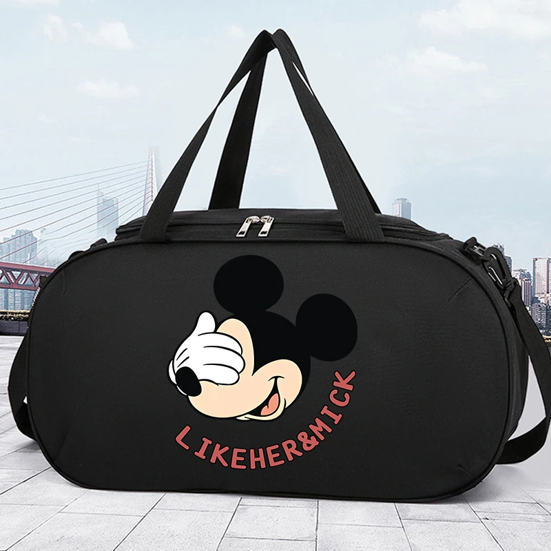 Disney Mickey Mouse Gym Sport Bag Fitness Handbag Canvas Women Cartoon Waterproof  Travel Bag for Men Storage Bags Shoulderbag