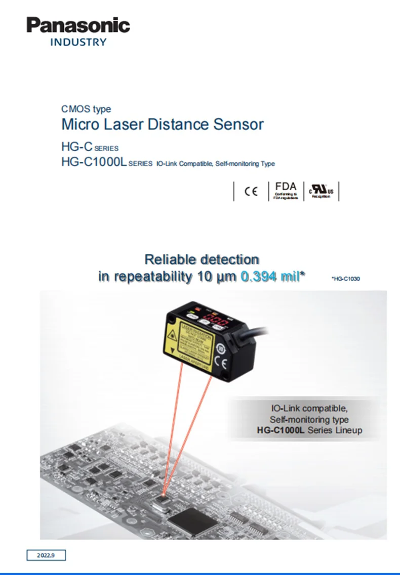 Sensor de rango de desplazamiento láser, HG-C1030, HG-C1050, HG-C1100, HG-C1200, HG-C1400-P