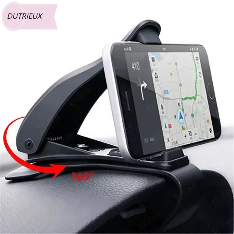 Car Phone Holder Universal Adjustable 360 Degree Navigation Dashboard In Car Mobile Support Clip Fold Holder Car Phone Kickstand