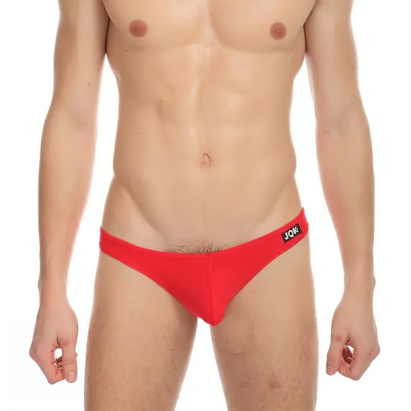 JQK – slip en coton Lycra Sexy pour homme, sous-vêtement sans couture, taille basse, Bikinis pour gay