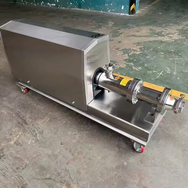 Food Grade Stainless Steel SS304 3.0KW Fixed Speed Single Screw Pump High Viscosity Honey Transfer Pump with Trolley