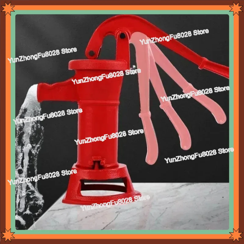 

Hand Pressure Water Cast Iron Old-fashioned Water Pump Manual Shaking Water Pump Well Pump