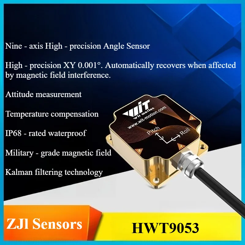 

HWT9053 Intelligent High Precision Accelerometer Angle Sensor Gyroscope Magnetic Field Temperature Compensation Inclinometer