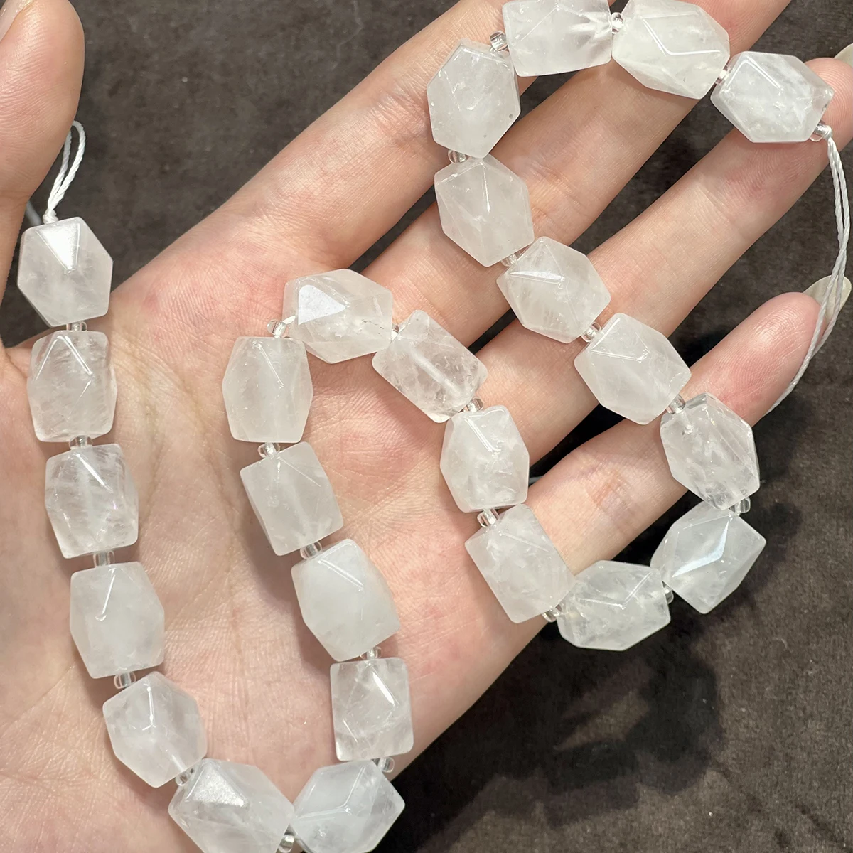 11x13mm Achteckig Facettierte Quadratische Perlen Naturstein Kristall Achat Perlen für Schmuckherstellung DIY Halsketten Armbänder Zubehör – Detail 12