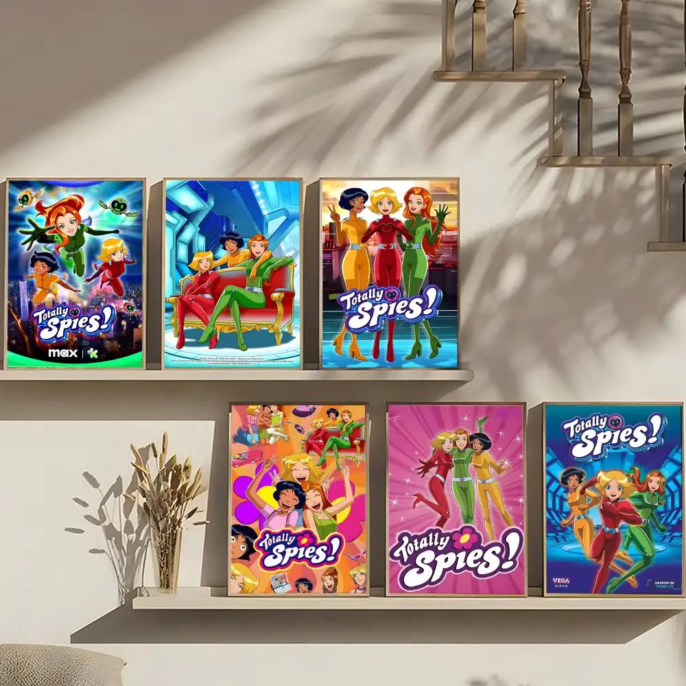 Cartoon T-Totally Spies!s Poster Art Print Wall Decor Ideal for Living Room, Bedroom, Bar, Parlor, and Home Gifting