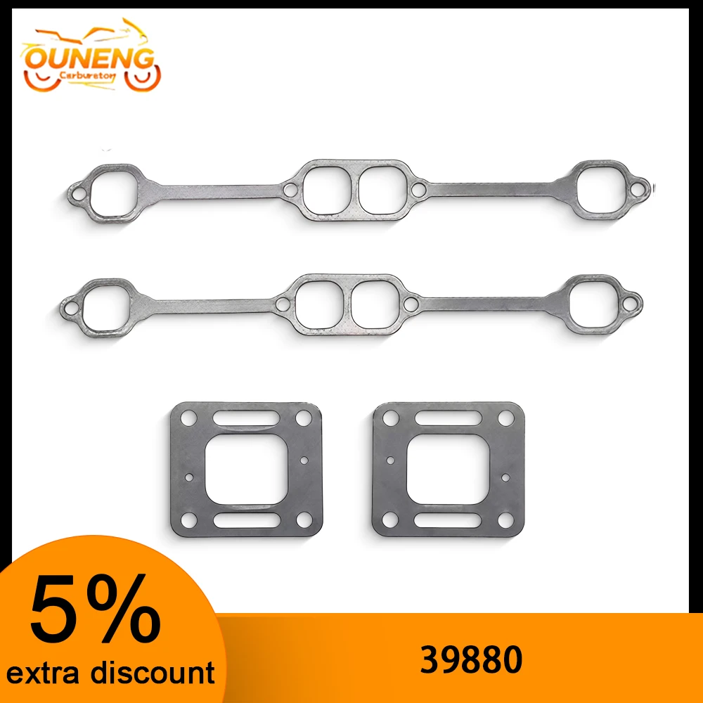 Marine Exhaust Manifold Gaskets Manifold Gaskets Suitable for Mercruiser 5.0 MPI 5.7 350 MAG Riser Blocks V8 Elbow Kits