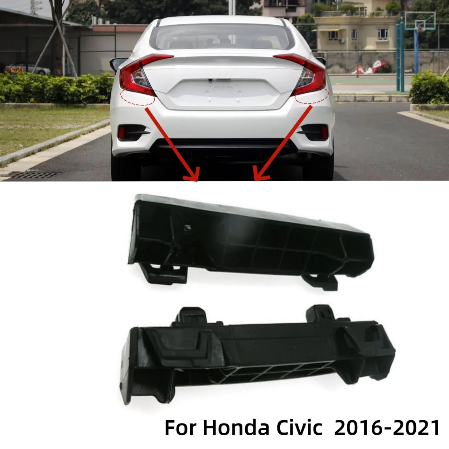 Pair rear Left Right Bumper Guide Bracket  Retainer For Honda Civic Sport 2016 2017 2018 2019 2020 2021 71193TBAA00