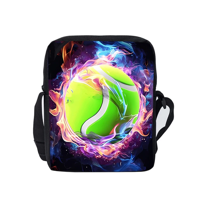 

Tennis Pattern Single Sided Messenger Bag for Boy/Girls Children Best Gifts 3D Cartoon Casual Crossbody Bag
