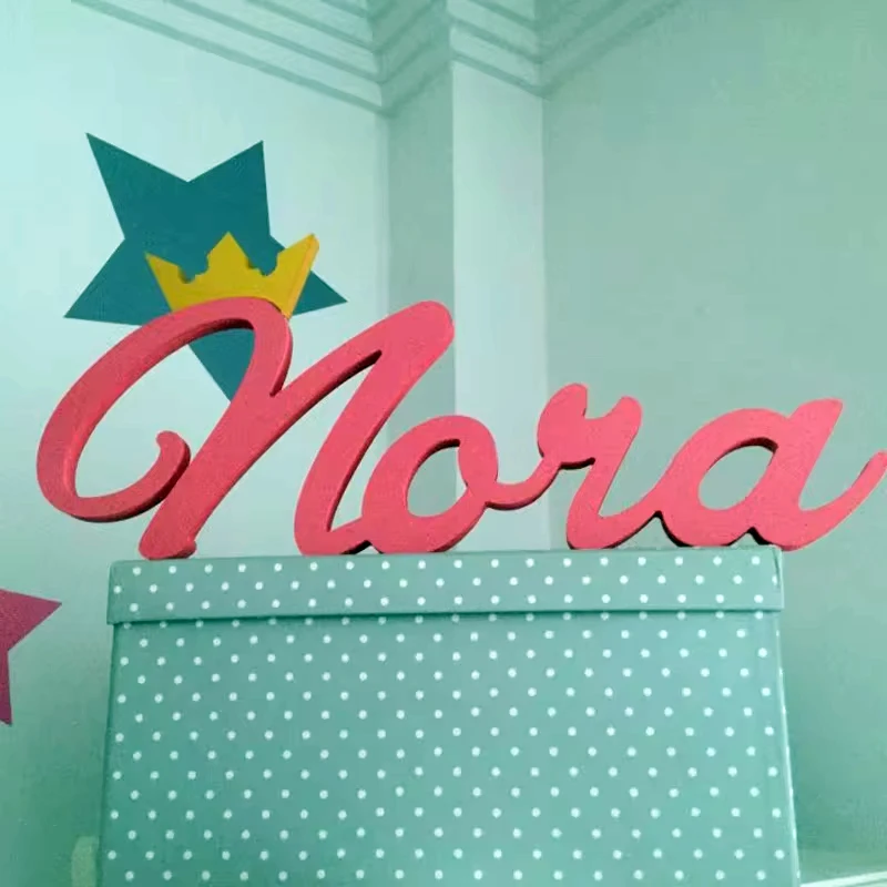 

Custom Kids Name with Princess Crown Personalized Baby Name Plaques Home Decor Signs
