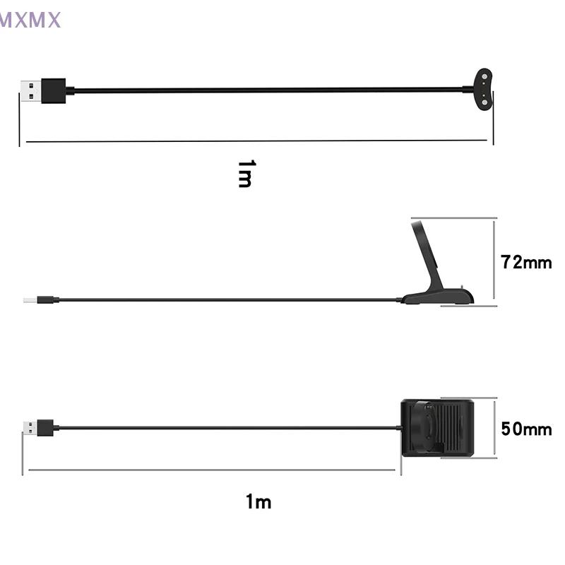 USB Watch Charger For Ticwatch Pro 3/E3/Pro X/LTE/Ultra Gps Vertical Charging Stand Charging Cable 1M