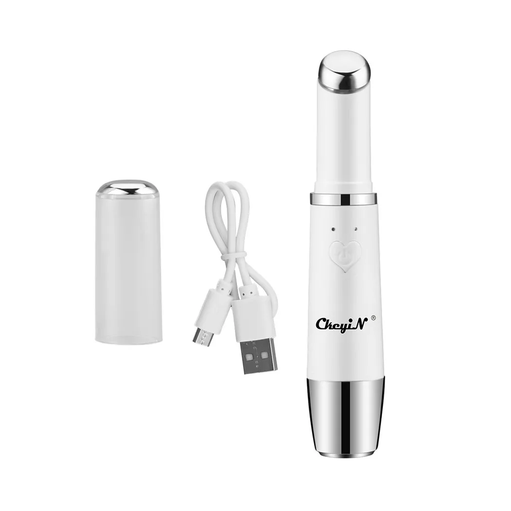 CkeyiN الكهربائية العين الشفاه مدلك الاهتزاز مكافحة الشيخوخة العين التجاعيد مدلك إزالة دائرة داكنة المحمولة الجمال الرعاية القلم تدليك