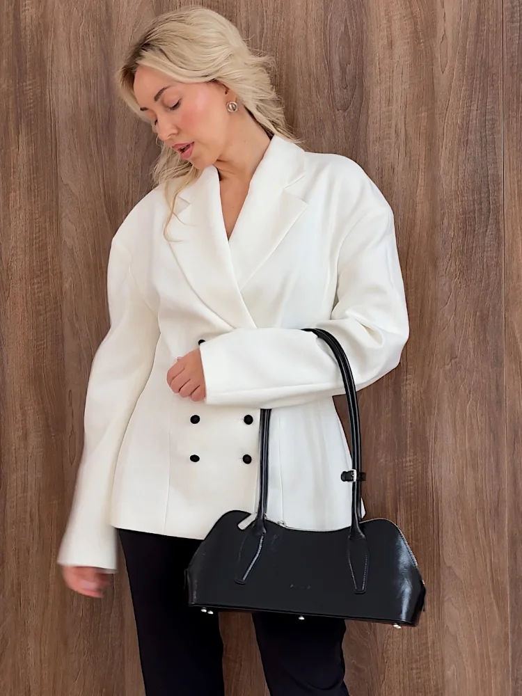 

Элегантный женский пиджак с v-образным вырезом, двубортный однотонный тонкий пиджак с длинными рукавами и v-образным вырезом, женская осенняя мода 202, женская верхняя одежда