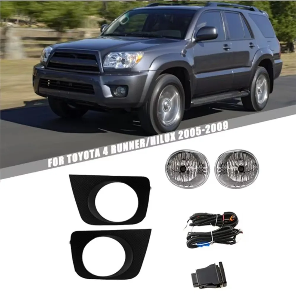 Fog Light Fame Assembly For Toyota 4 Runner Hilux 2005-2009 Car Front With Wires Harness Switch Fog Light Headlamp