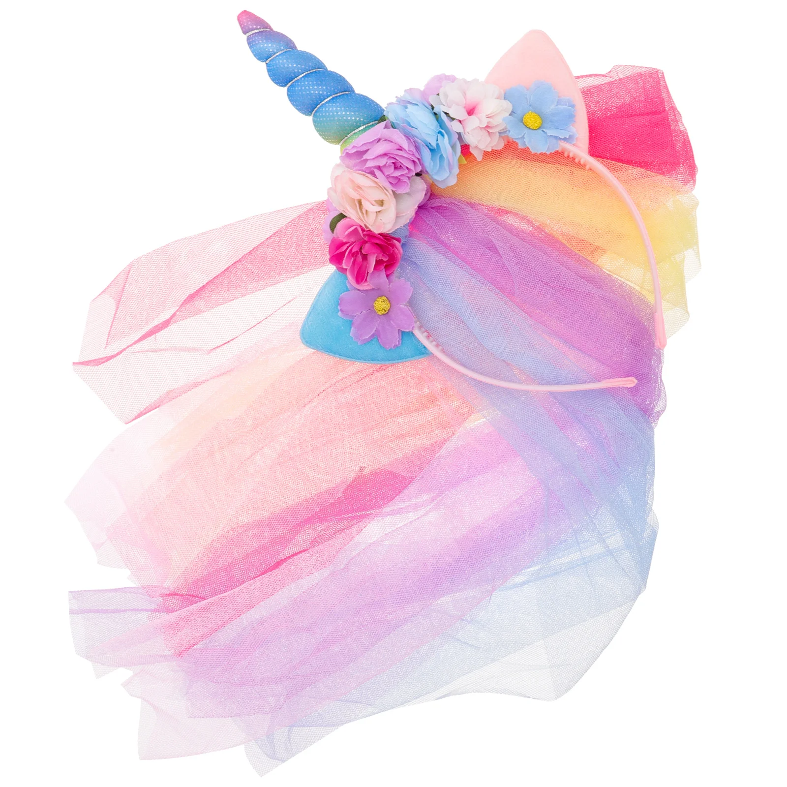 

Halloween Hair Accessories Unicorn Hoop The Flowers Cute Veil Headdress for Girls Hoops Daily Wear