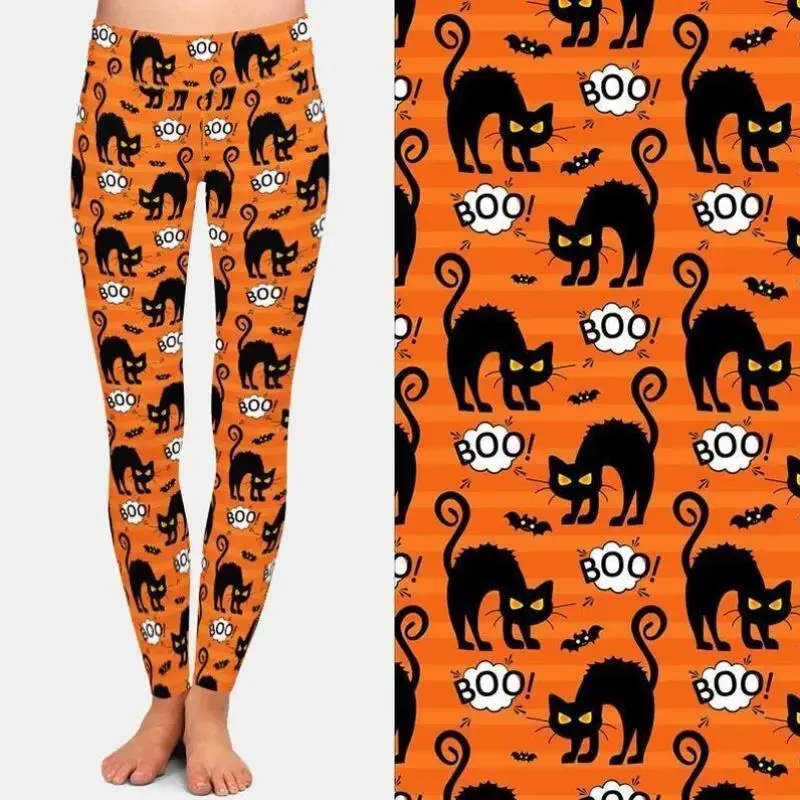 

loween Printed Leggings High Waist Straight Leg High Waist loween Print Casual Pants for Men And Women Buttery Soft Mat...