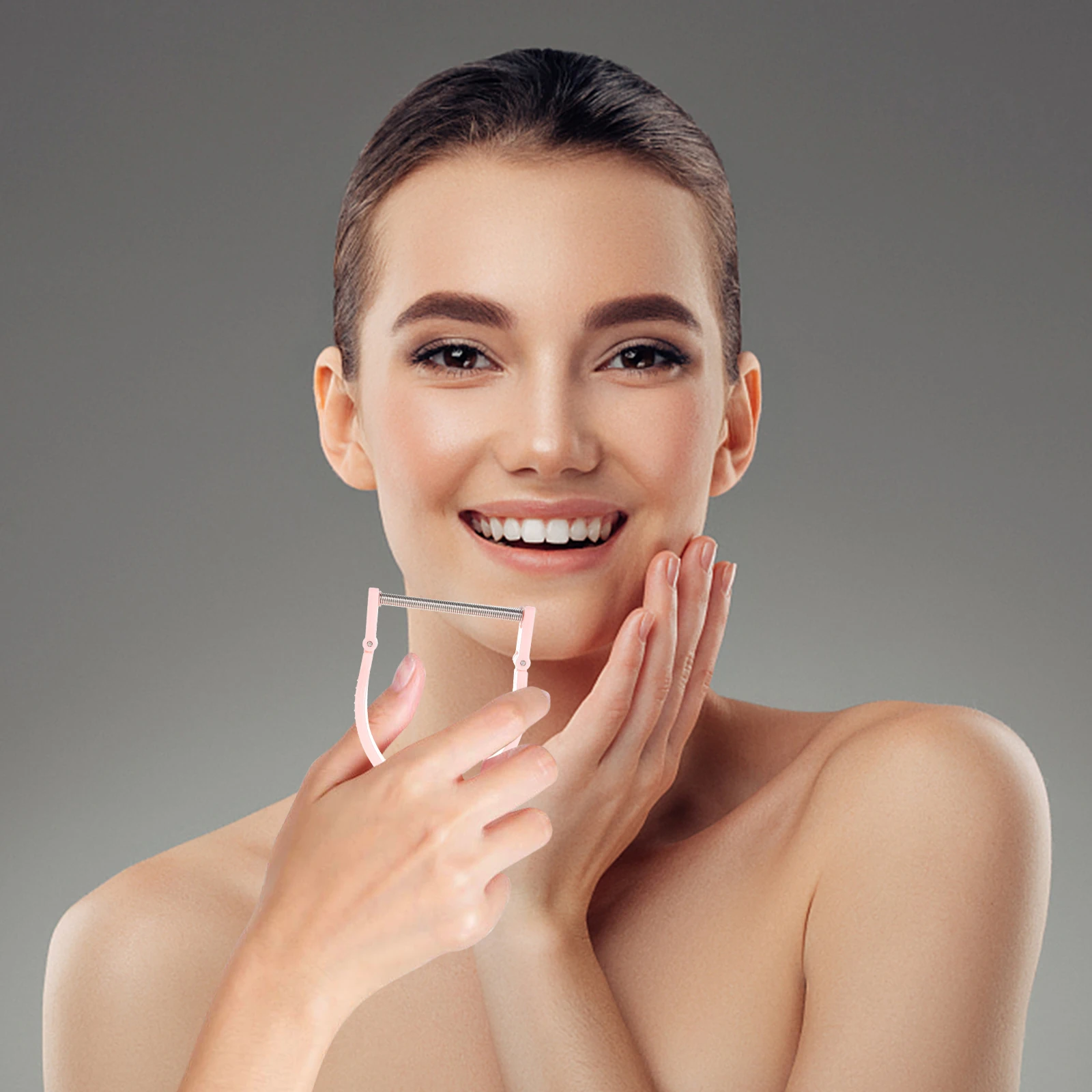 

2Pcs Facial Hair Remover Spring Epilator Pink Portable Women Mustache Chin Hair Cleaner Waxing Tool Lightweight Durable