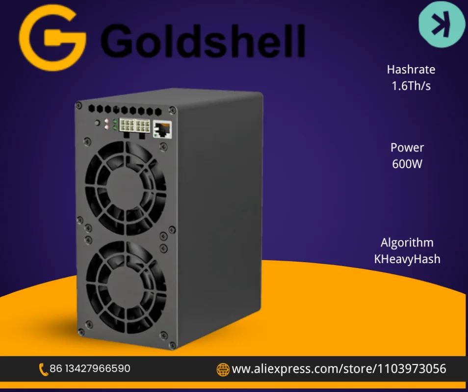 

Модель KA-BOX Pro от Goldshell mining, алгоритм KHeavyHash с максимальной мощностью 600 Вт.