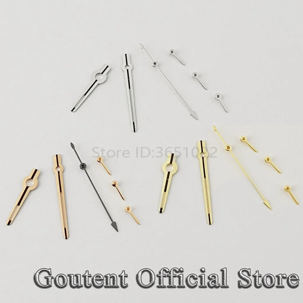 

Goutent серебряные, золотые, розовые, золотые, кварцевые часы, светящаяся стрелка, японский VK63, кварцевые часы с 6 стрелками, аксессуары для стрелок