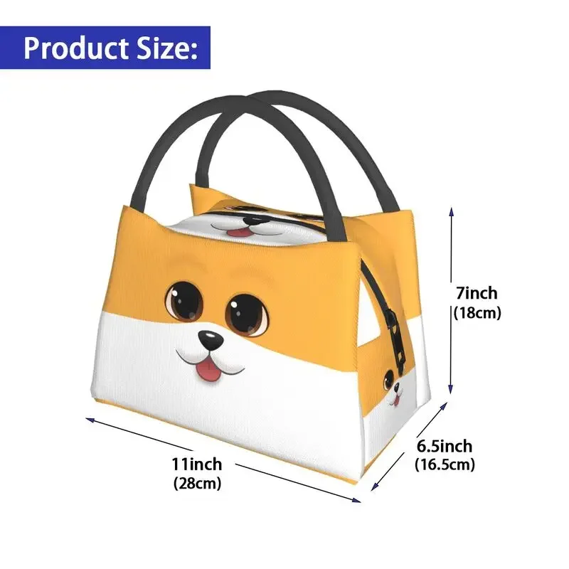 Schattige Corgi Puppy Geïsoleerde Lunch Tassen Voor Vrouwen Hervat Pembroke Welsh Corgi Hond Thermische Koeler Bento Box Strand Camping Reizen