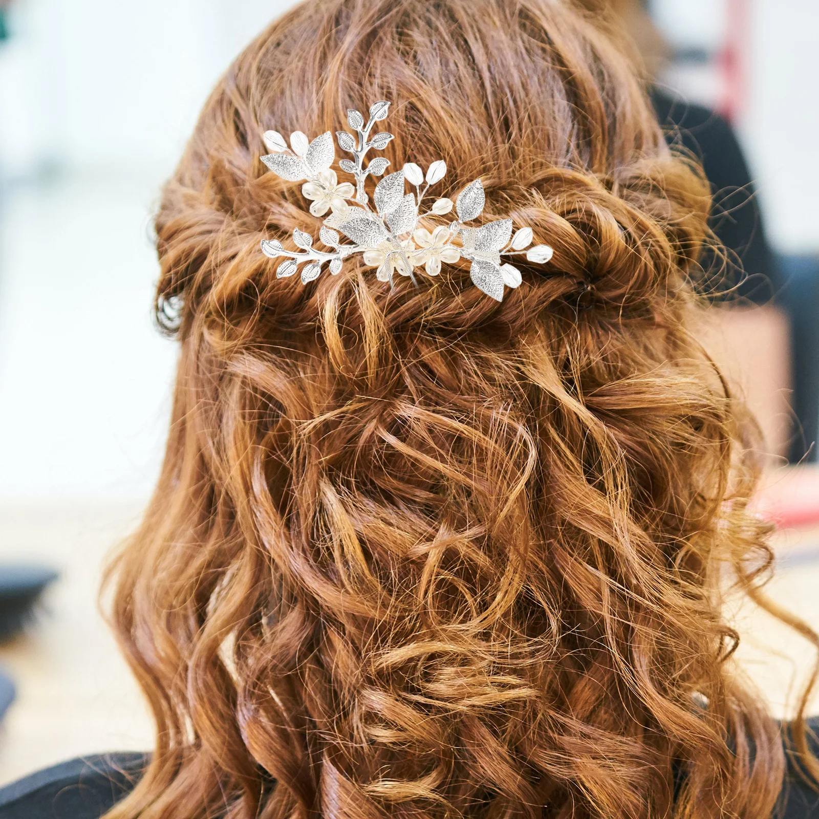 

Pearl Flower Hairpin Ancient Style Wedding Banquet Party Accessories Women Pearl Flowers Hairpins Long Hair Pins Hair