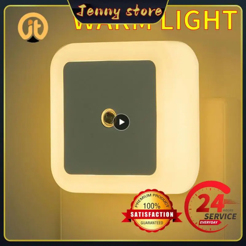 

Nightlight Mini Light Sensor Control Eu Us Uk Plug 110-240v Closet Cabinet Living Room Bedroom Lighting Stairway Porch Light Led