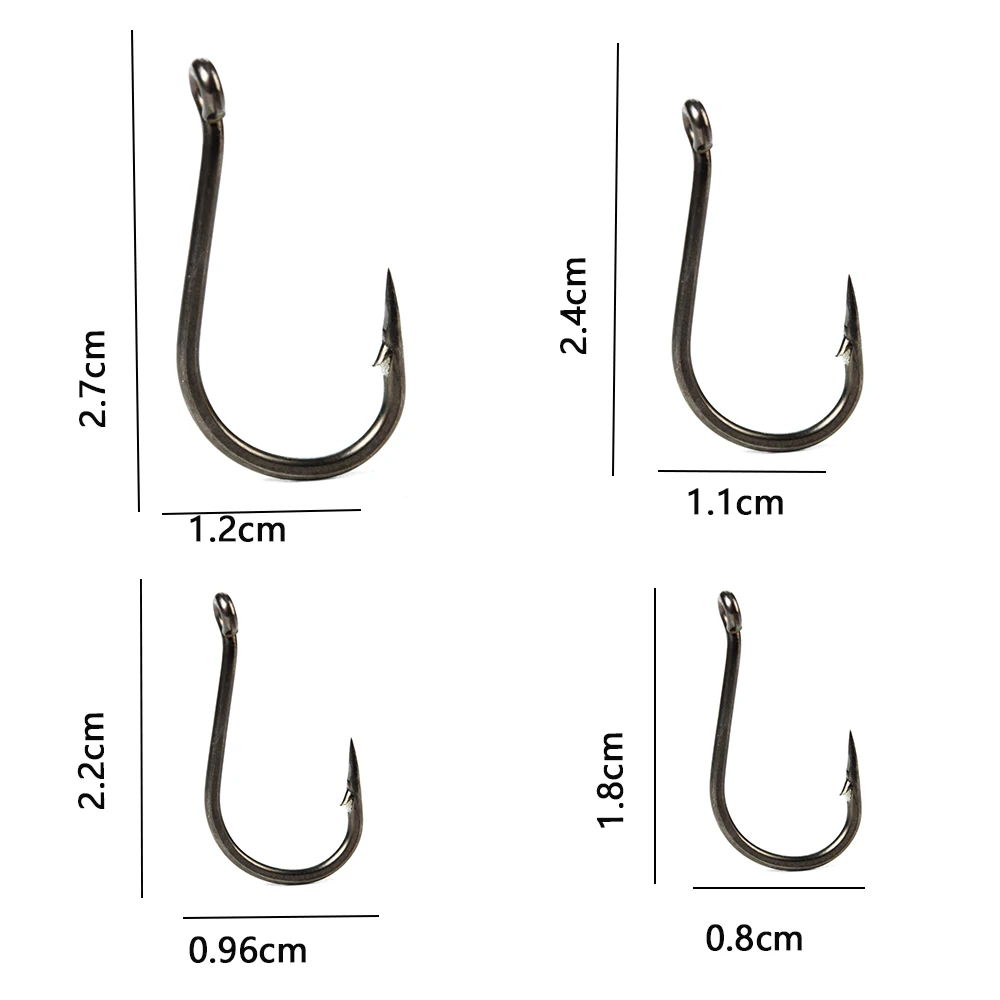 Anzuelos triples de acero alto carbono para carpa, calamar y pesca marina - imagen 4