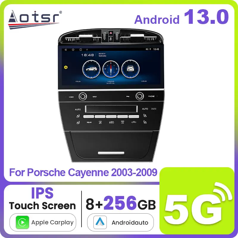 12.3 inch Android 13.0 For Porsche Cayenne 2003-2009 Car Radio Multimedia Player Auto DVD Stereo Audio GPS Navinc