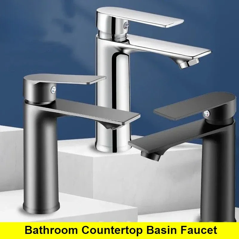 

Household Single Handle Toilet Countertop Faucet Basin Faucets Hot and Cold Mixer Tap G1/2 Bathroom Cabinet Faucet
