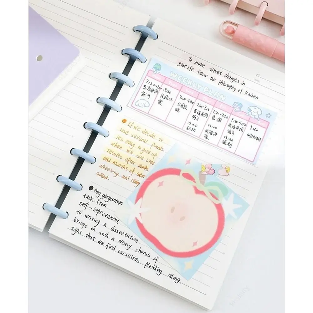 Creative A5 Loose-Leaf Book Detachable Mushroom Button Mushroom Buckle Hole Notebook Double Sides Thickened Paper