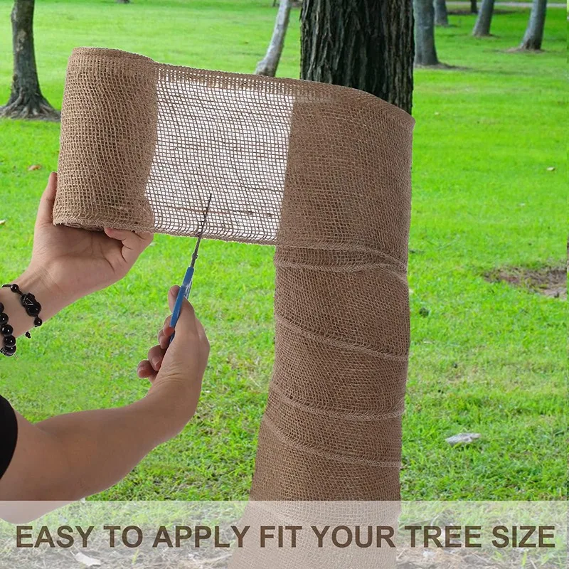 

3M Burlap Linen Cloth Tree Wrap Anti-freeze Moisturizing Cold-proof Warm Keeping Shrub Plant Wraps Tree Protector Plants Covers