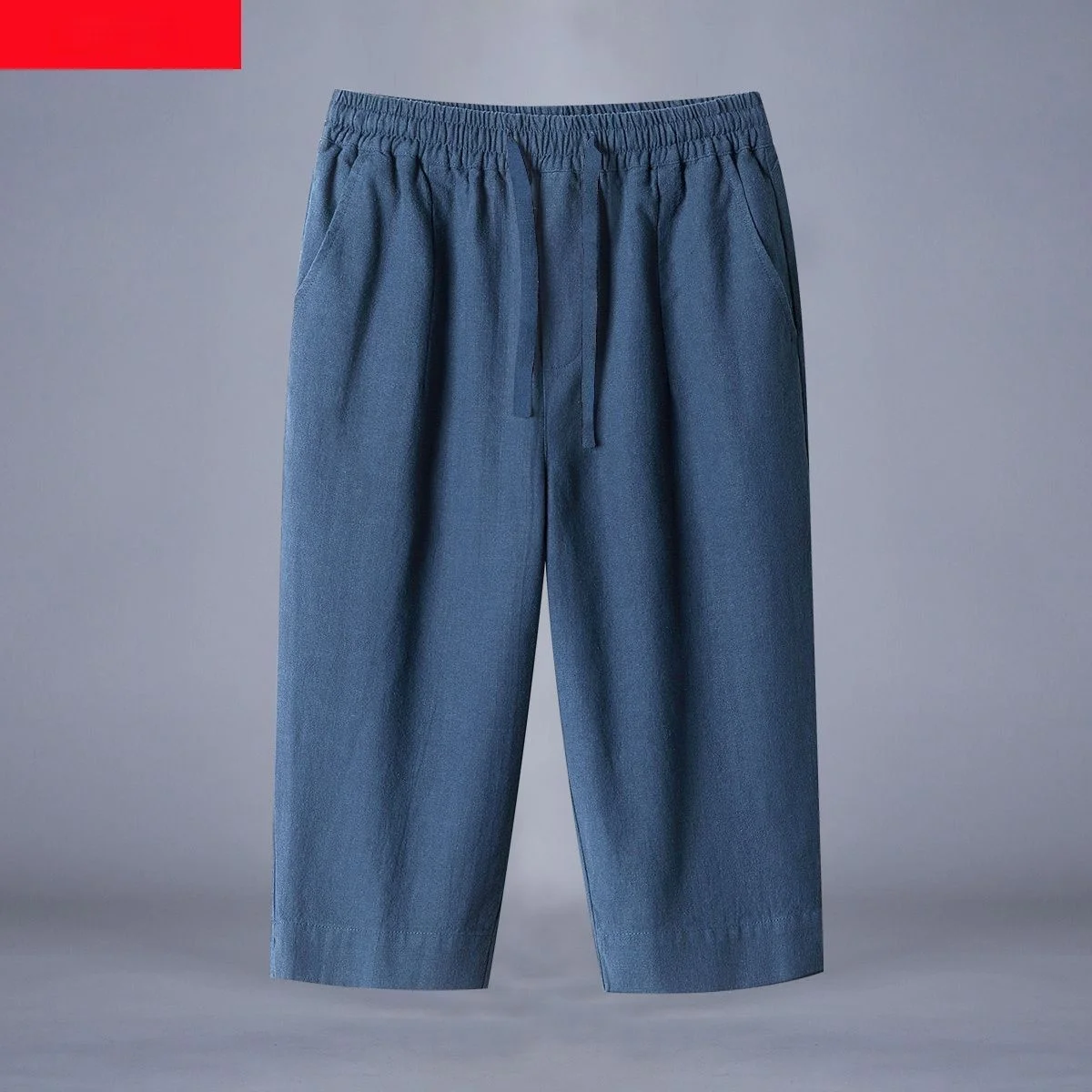 

Loose Cotton Linen 7/8 Length Pants Men's Summer Thin Straight Leg Large Size Linen Trousers Comfortable Breathable Casual Pants