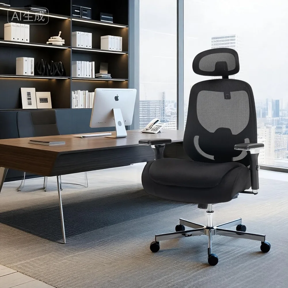

Office Chair, Heavy Duty Executive Chair w/4D Arms, Ergonomic Computer Home Desk Chair, Swivel Mesh Chair w/2D Lumbar Support