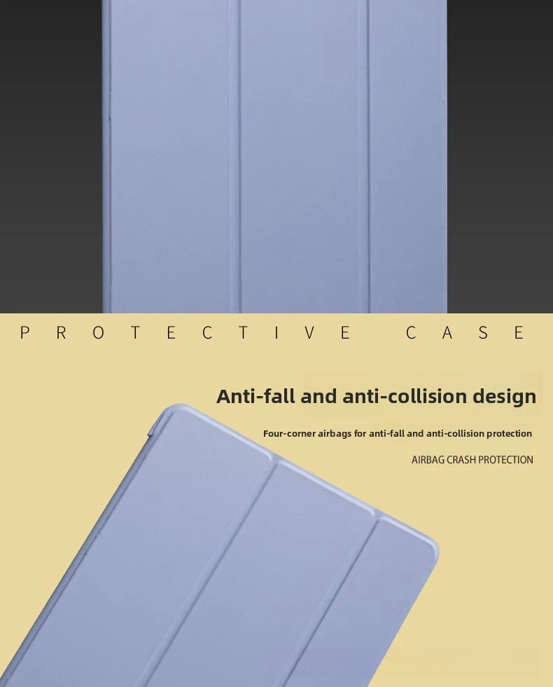 Silikon Tri-Fold Hülle für iPad Mini 7 Pro 11 Air 4 10. Generation mit Auto-Wach-/Schlaf-Funktion Weiche TPU-Hülle – Detail 9