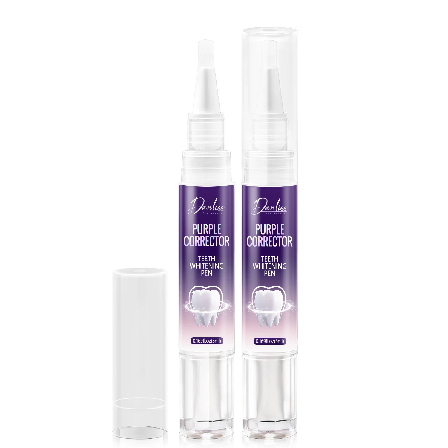 Penna per denti da 3 pezzi - Sbiancante gel professionale con punta applicatore e formula per denti sensibili, penne gel ad azione rapida per M