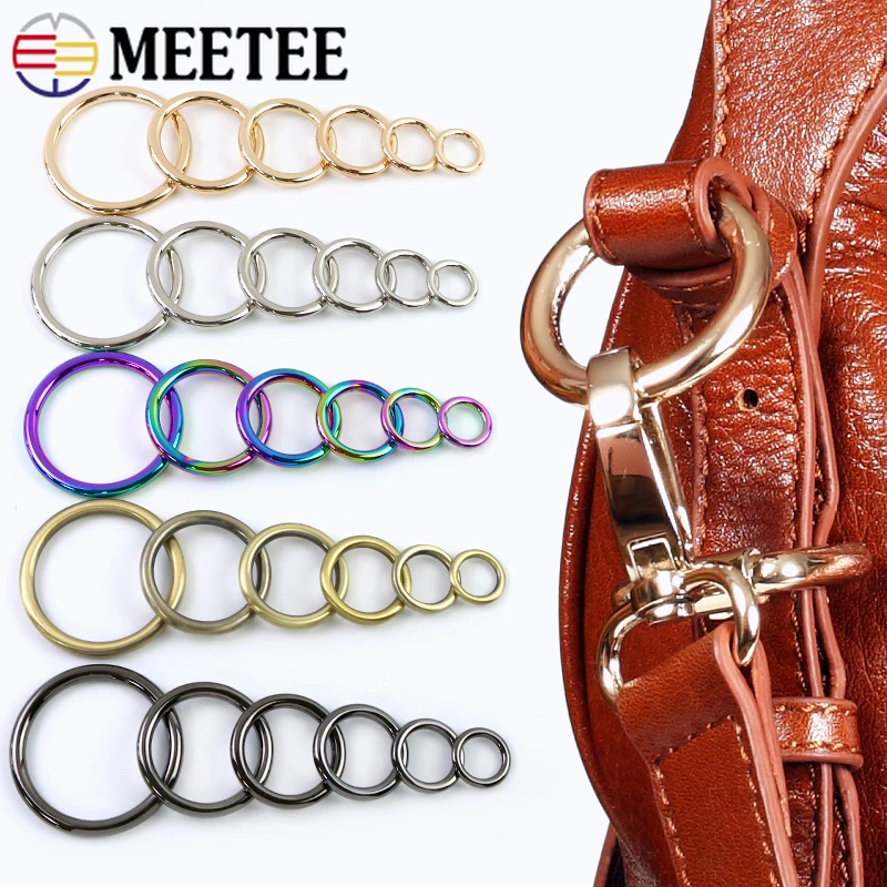 

15/19/25/32/38/50mm 5/10Pcs O Ring Metal Buckle for Bags Strap Dog Collar Belt Clasp Carabiner Keychain DIY Hardware Accessories