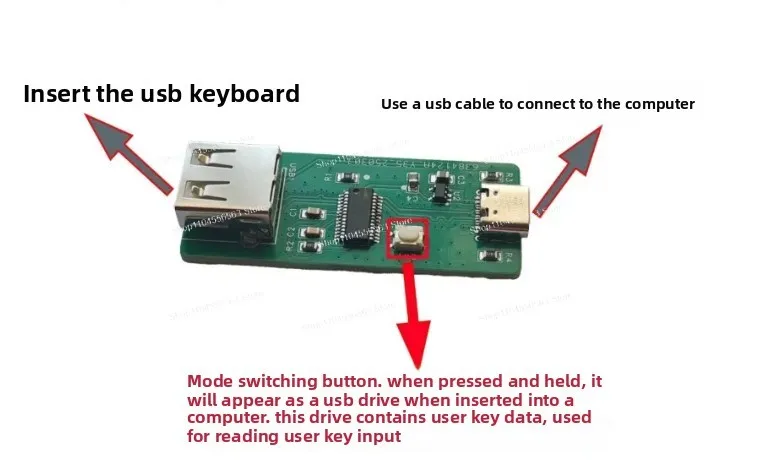 USB Keylogger Device Keystroke Recorder for Penetration Testing & Cybersecurity, Loop Recording Input Capture Tool