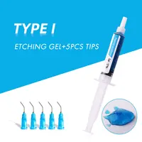Gel de grabado Dental 37%, materiales dentales, adhesivo para limpieza de dientes, soportes de resina, pegamento adhesivo, grabado de ácido fósforo + 5 uds. De puntas