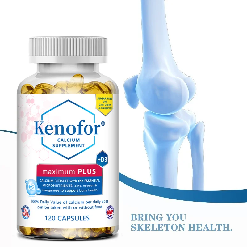 

Calcium & Vitamin D Capsules, Zinc Copper Manganese Sodium Complex, Heart, Nerve, Bone & Immune Wellness Support, Non-GMO